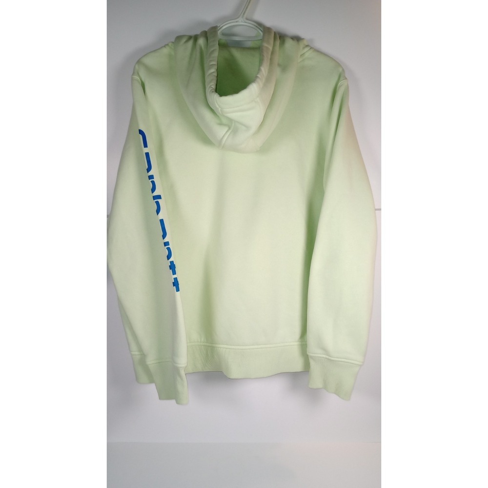 Carhartt Women Relaxed Fit Midweight Logo Sleeve Graphic Sweatshirt Sz L Green - Picture 4 of 9